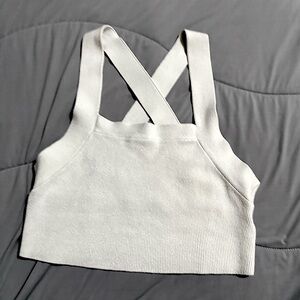 Women's White Cross-Back Top